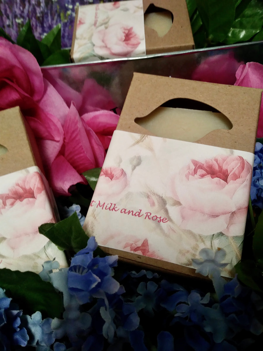 goat milk and rose in a rose vintage wrapper