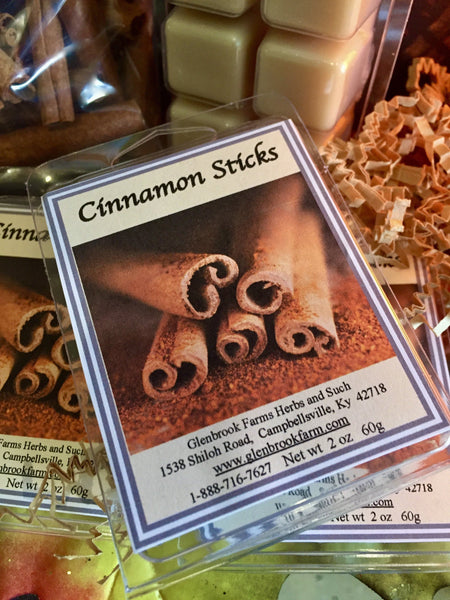 Cinnamon soy wax melts showing the package