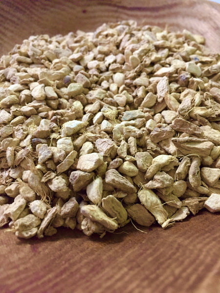 cut ginger root