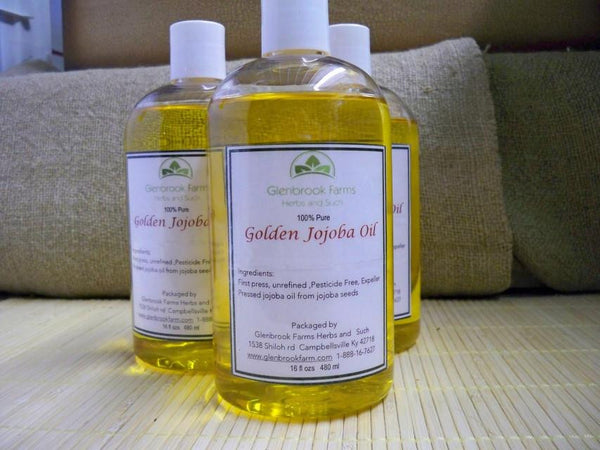 Golden Jojoba Oil – Glenbrook Farms Herbs And Such